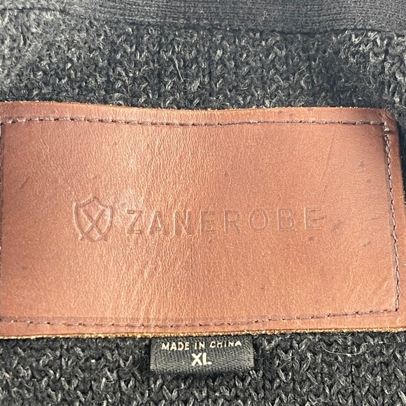 ZANEROBE Men's Charcoal Grey Crew Neck Sweater with Graphic Detail Size XL - Picture 4 of 8